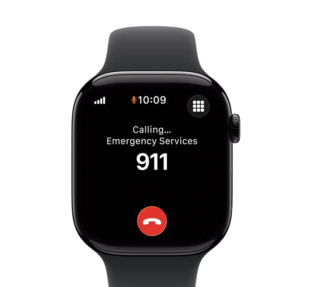 Apple Watch kijelző rajta a Vészhelyzet - SOS funkcó