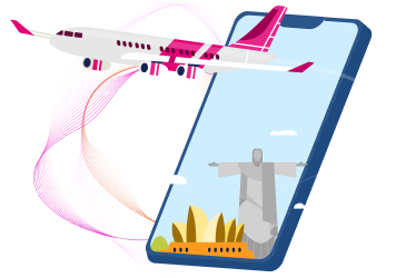 repülőgép és mobiltelefon utal  a roaming volte használatra