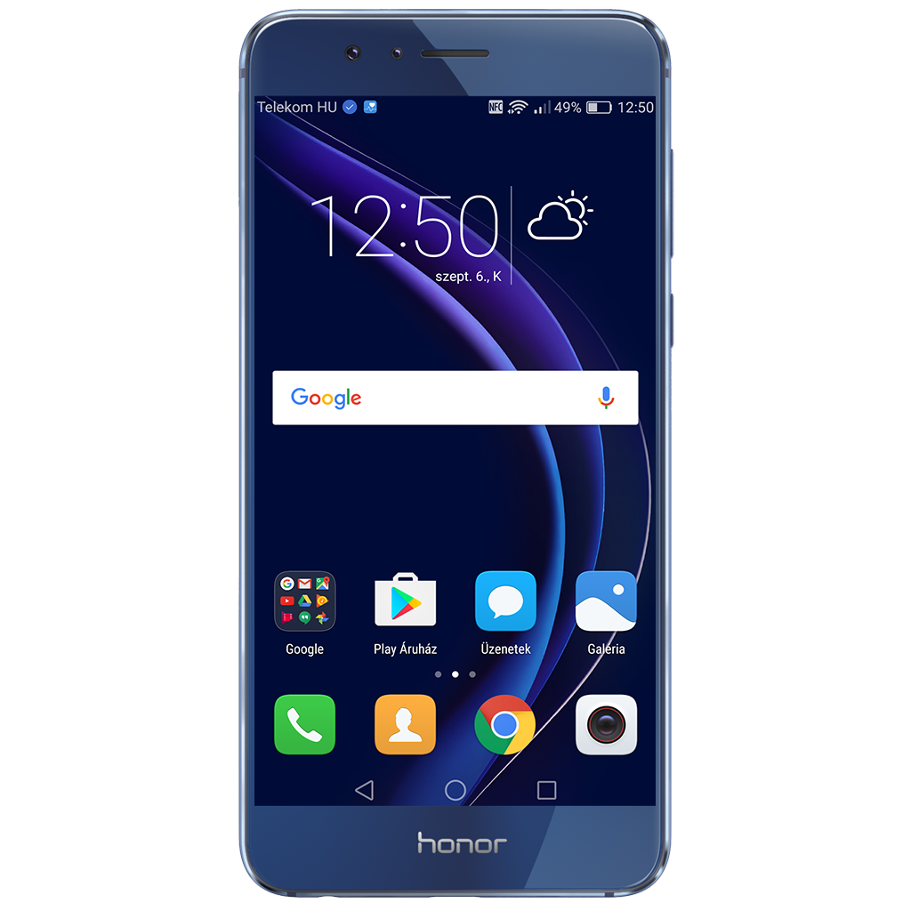 Honor 8 beállításának kijelzője