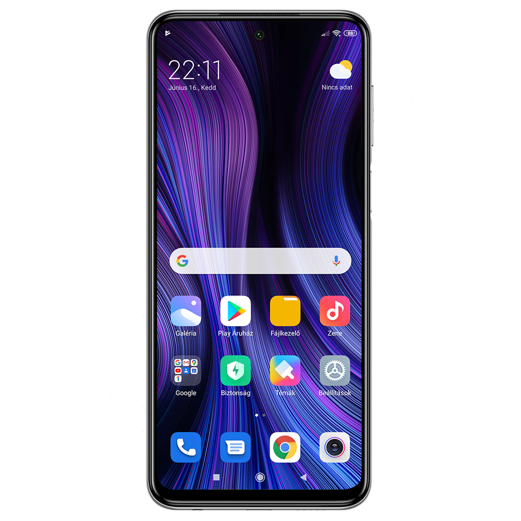 Xiaomi Redmi Note 9 Pro beállításának kijelzője